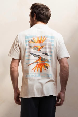 relaxed T-shirt met backprint ecru