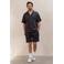 Kultivate regular casual overhemd met textuur antraciet