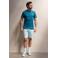 Kultivate regular T-shirt met backprint blauw