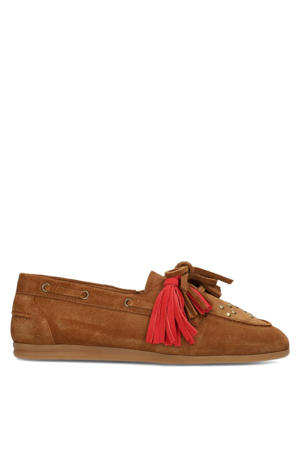 suède bootschoenen cognac