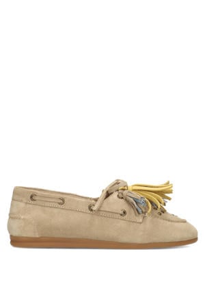 suède bootschoenen beige