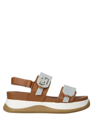 FIiona 02 sandalen cognac/blauw