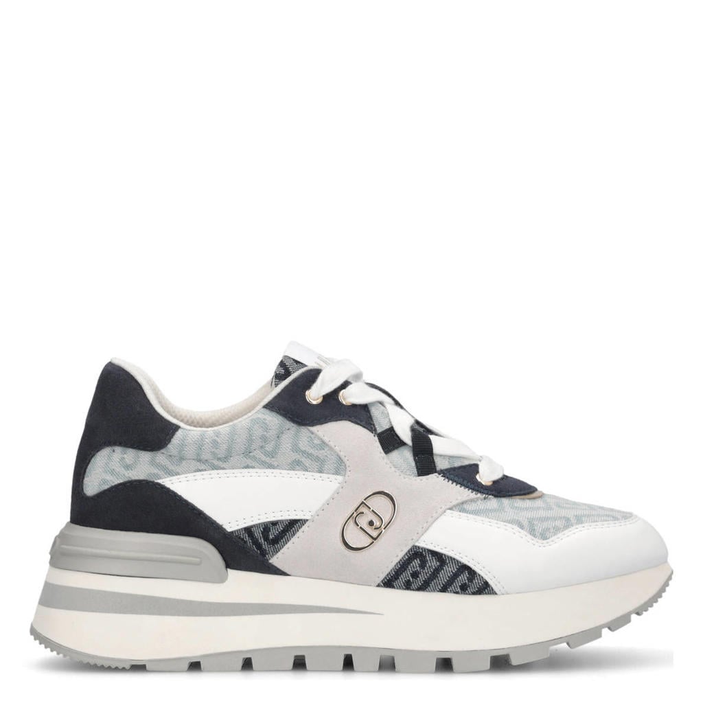 Lichtgrijs en antraciete dames Liu Jo Amazing 42 van 75% bos taurus/25% polyester met veters