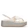 Liu Jo leren sandalen ecru/zilver