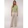 G-maxx X Froukje wide leg high waist broek zand