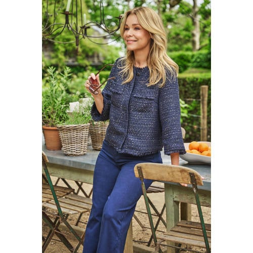 G-maxx X Froukje wide leg jeans donkerblauw afbeelding