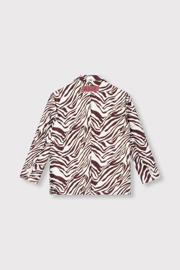 thumbnail: Alix the Label blazer zebraprint donkerrood/wit