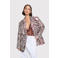 Alix the Label blazer zebraprint donkerrood/wit