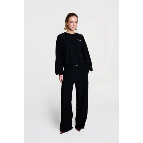 Alix the Label wide leg regular waist casual broek zwart afbeelding