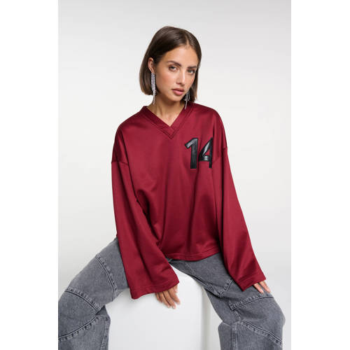 Alix the Label top met backprint donkerrood afbeelding