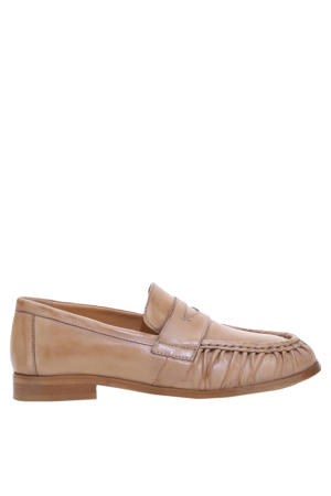 leren loafers lichtbruin
