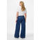 PIECES regular waist casual broek dark blue denim