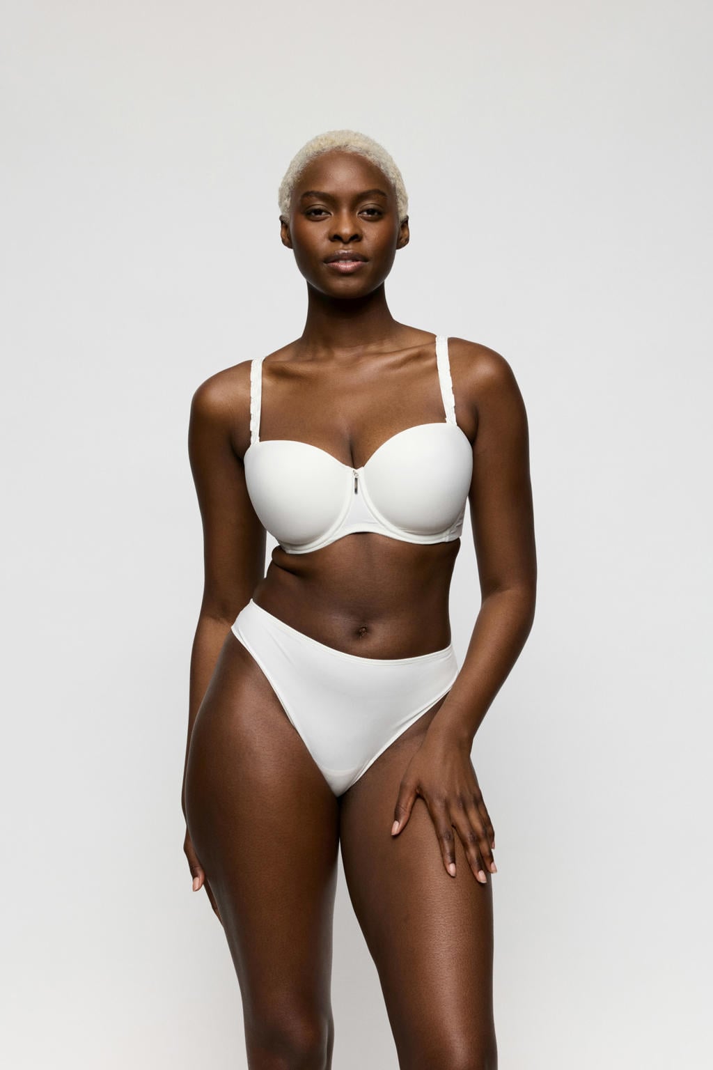 PrimaDonna Twist voorgevormde strapless T-shirt-bh met beugel Twixie gebroken wit