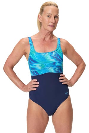 Shape Comprex Ultra corrigerend badpak Contour Eclipse donkerblauw/turquoise