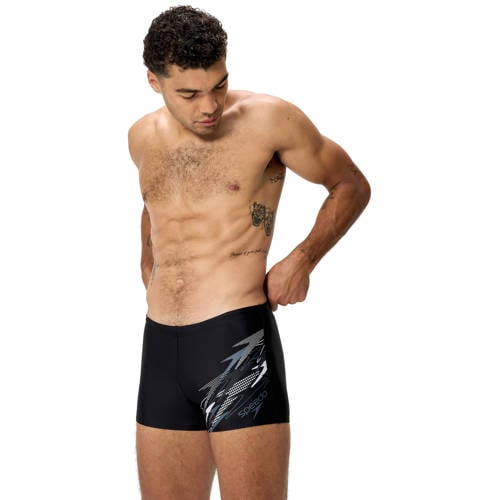 Speedo EnduraFlex zwemboxer Medley Logo zwart/grijs afbeelding