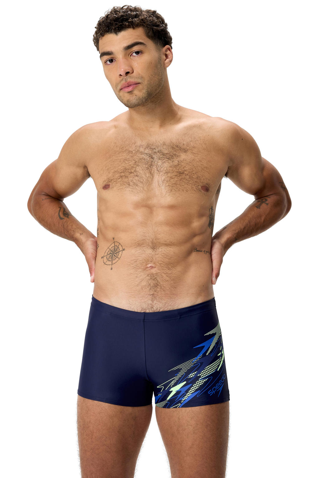 Speedo EnduraFlex zwemboxer Medley Logo donkerblauw