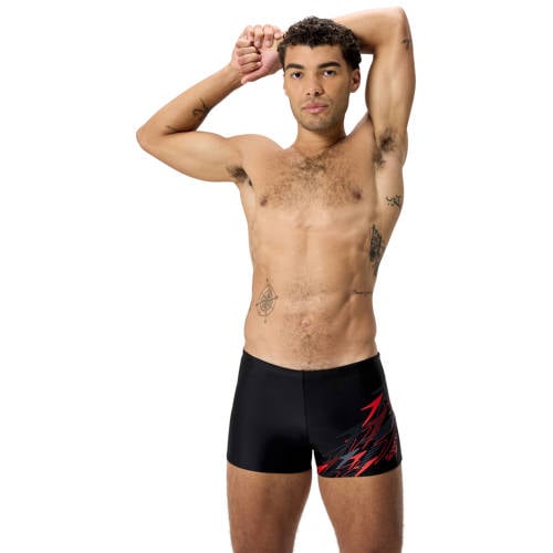 Speedo EnduraFlex zwemboxer Medley Logo zwart/rood afbeelding