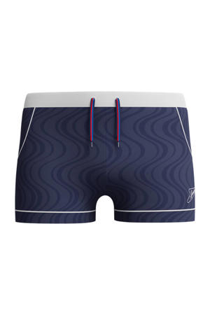 zwemboxer Textured donkerblauw