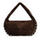 Manfield suede schoudertas bruin