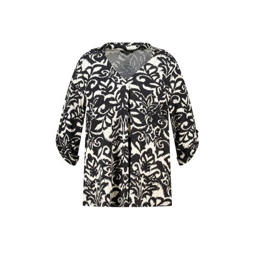 MS Mode gebloemde blouse zwart afbeelding