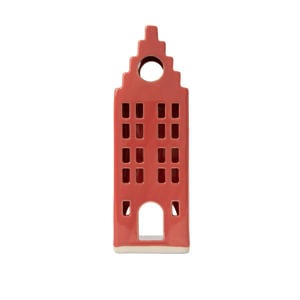 waxinelichthouder huisje met klokgevel (22 cm)