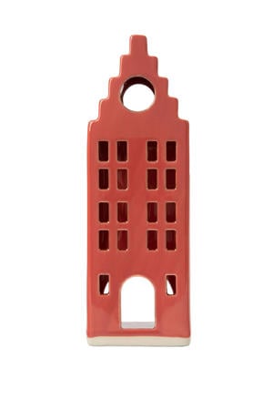 waxinelichthouder huisje met klokgevel (22 cm)