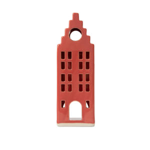 waxinelichthouder huisje met klokgevel (22 cm)