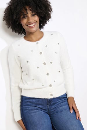 gebreid vest ecru