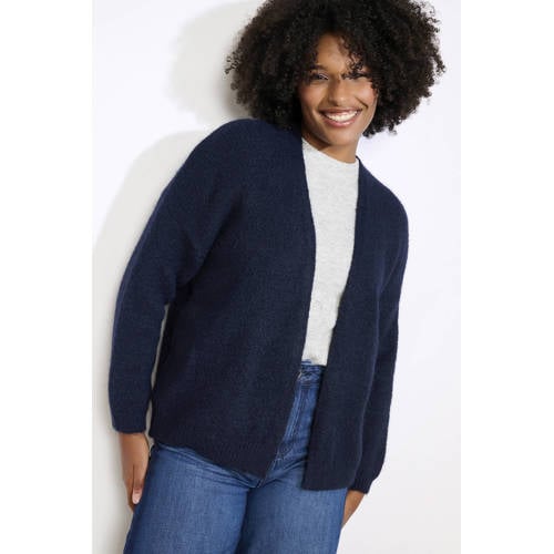 LOLALIZA gebreid vest donkerblauw afbeelding