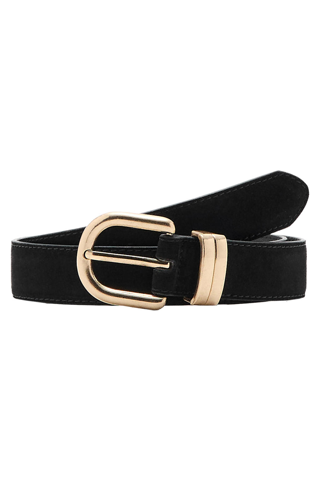 Mango suede riem zwart