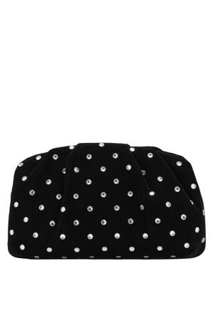 fluwelen clutch zwart
