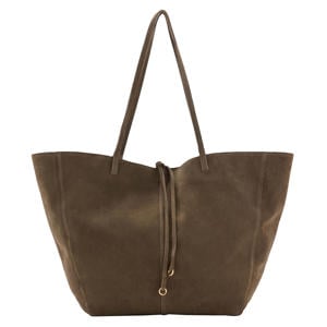 suede shopper kaki