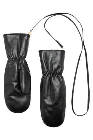 leren wanten zwart