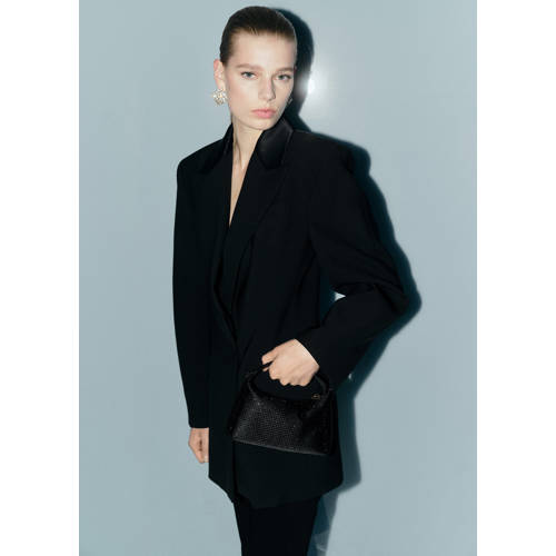 Mango handtas met strass zwart afbeelding