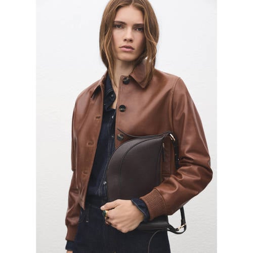 Mango crossbody tas donkerbruin afbeelding