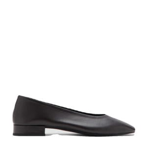 leren ballerina's donkerbruin