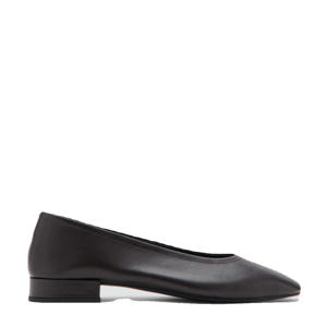 leren ballerina's donkerbruin