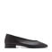 Mango leren ballerina's donkerbruin