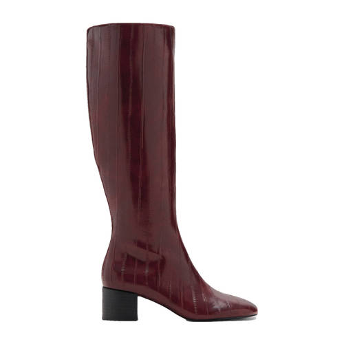 Mango hoge laarzen bordeaux afbeelding