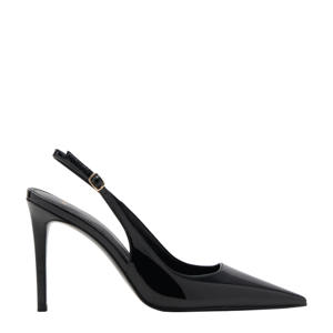 lak slingback pumps zwart