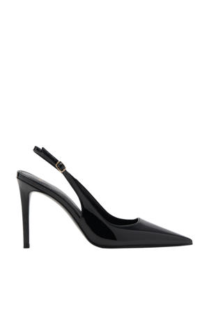 lak slingback pumps zwart