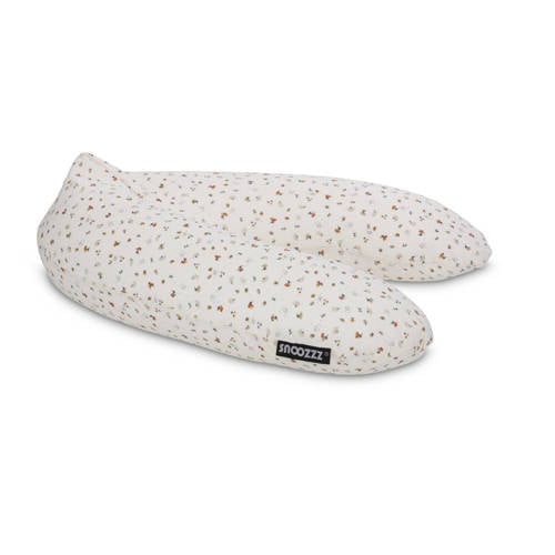 Snoozzz Voedingskussen Premium Kwaliteit - 185 cm – Microparel Vulling – Wasbare Hoes - Flower afbeelding