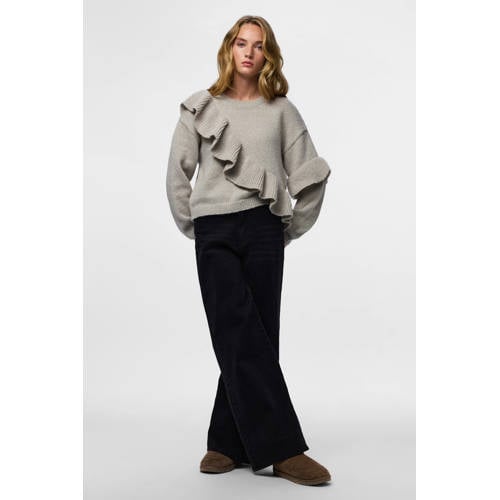 PIECES trui beige gebreid afbeelding