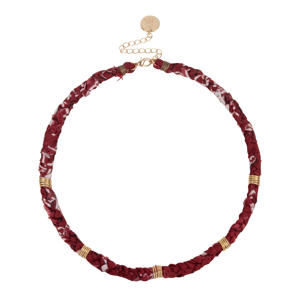 gevlochten ketting bordeauxrood