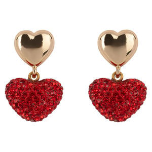 oorbellen Amy goudkleurig/rood