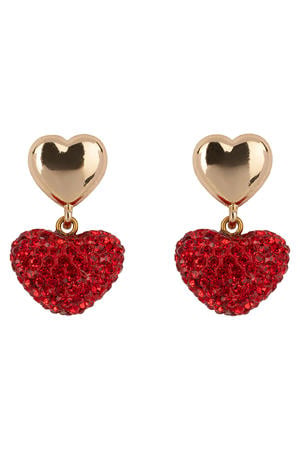 oorbellen Amy goudkleurig/rood