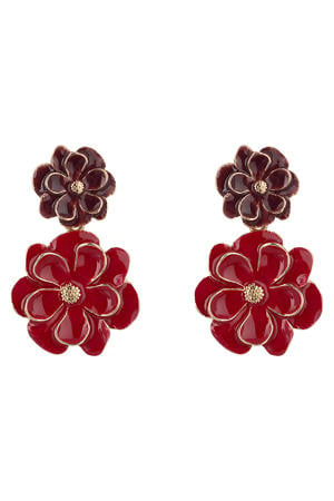 oorbellen Nicolette bordeauxrood