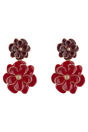 oorbellen Nicolette bordeauxrood