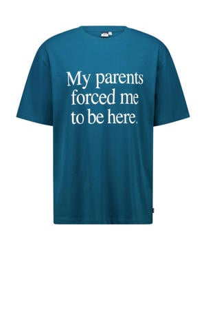 relaxed T-shirt blauw