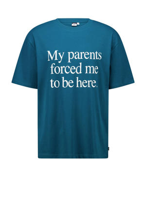 relaxed T-shirt blauw